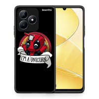 Thumbnail for Θήκη Realme C51 Unicorn Deadpool από τη Smartfits με σχέδιο στο πίσω μέρος και μαύρο περίβλημα | Realme C51 Unicorn Deadpool case with colorful back and black bezels