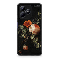 Thumbnail for Realme Note 50 Vintage Roses θήκη από τη Smartfits με σχέδιο στο πίσω μέρος και μαύρο περίβλημα | Smartphone case with colorful back and black bezels by Smartfits