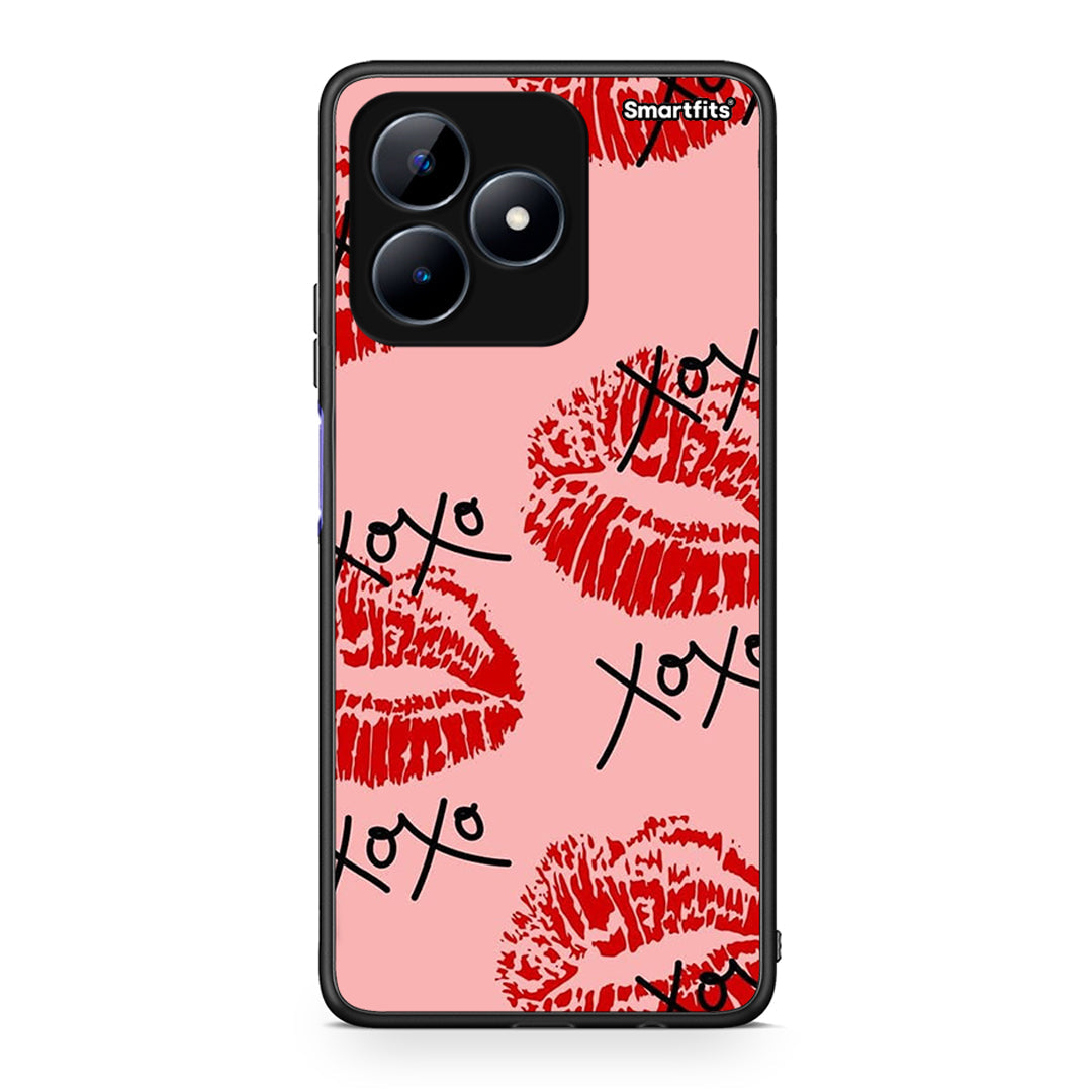 Realme C51 XOXO Lips θήκη από τη Smartfits με σχέδιο στο πίσω μέρος και μαύρο περίβλημα | Smartphone case with colorful back and black bezels by Smartfits