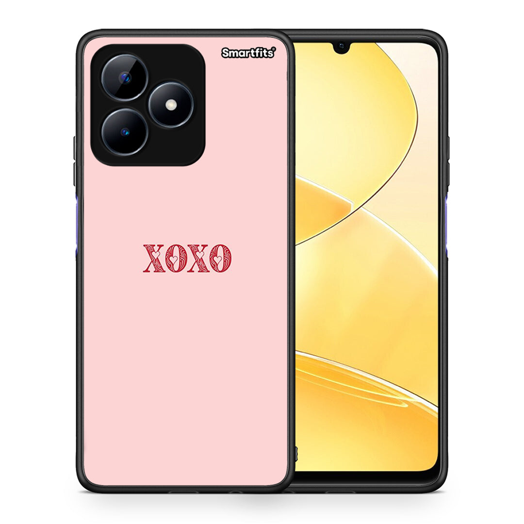 Θήκη Realme C51 XOXO Love από τη Smartfits με σχέδιο στο πίσω μέρος και μαύρο περίβλημα | Realme C51 XOXO Love case with colorful back and black bezels