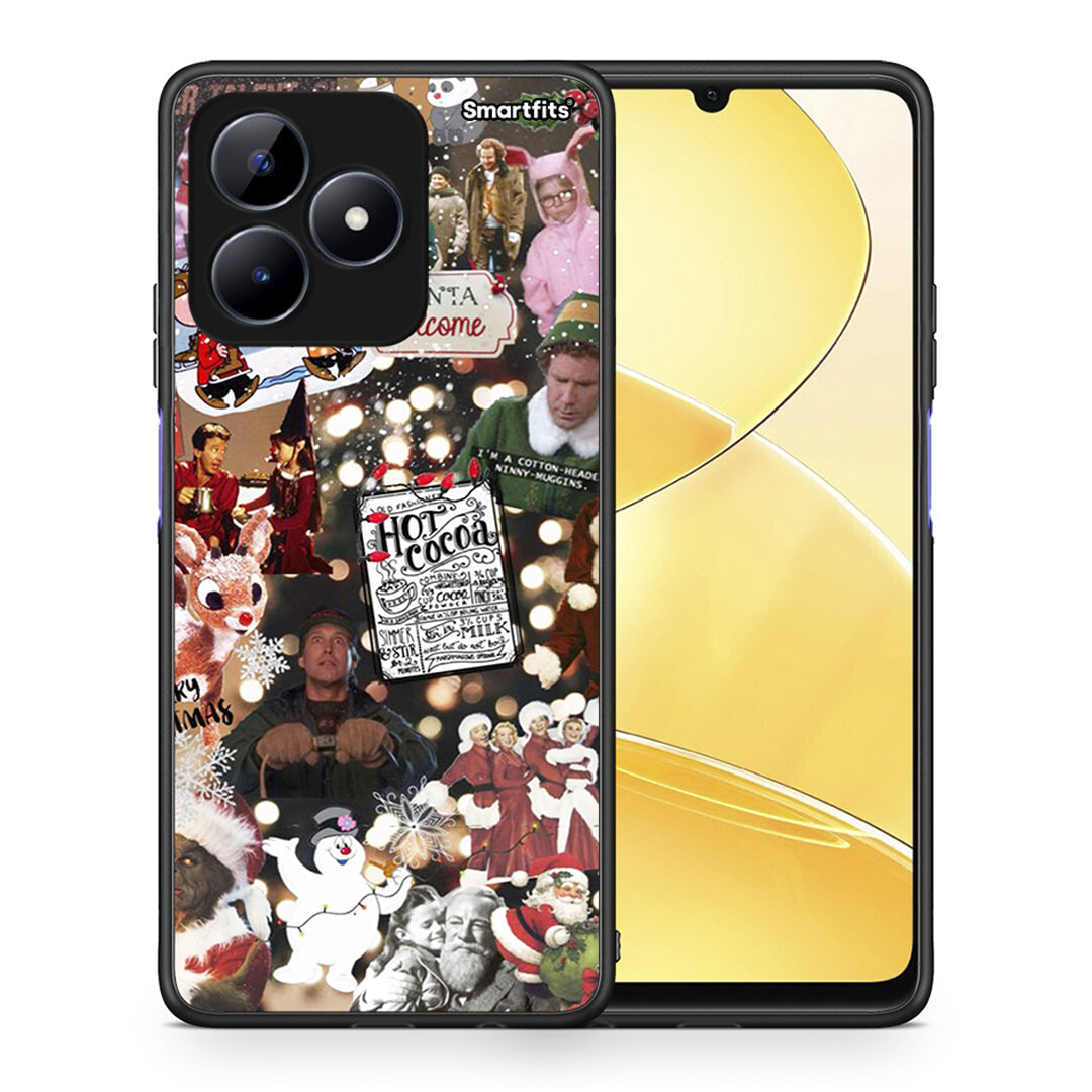 Θήκη Realme Note 50 Xmas Movies από τη Smartfits με σχέδιο στο πίσω μέρος και μαύρο περίβλημα | Realme Note 50 Xmas Movies case with colorful back and black bezels