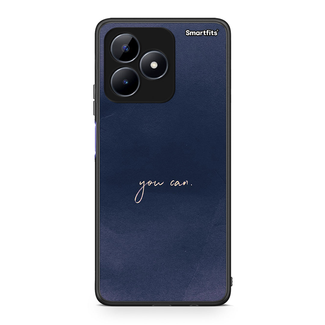 Realme C51 You Can θήκη από τη Smartfits με σχέδιο στο πίσω μέρος και μαύρο περίβλημα | Smartphone case with colorful back and black bezels by Smartfits