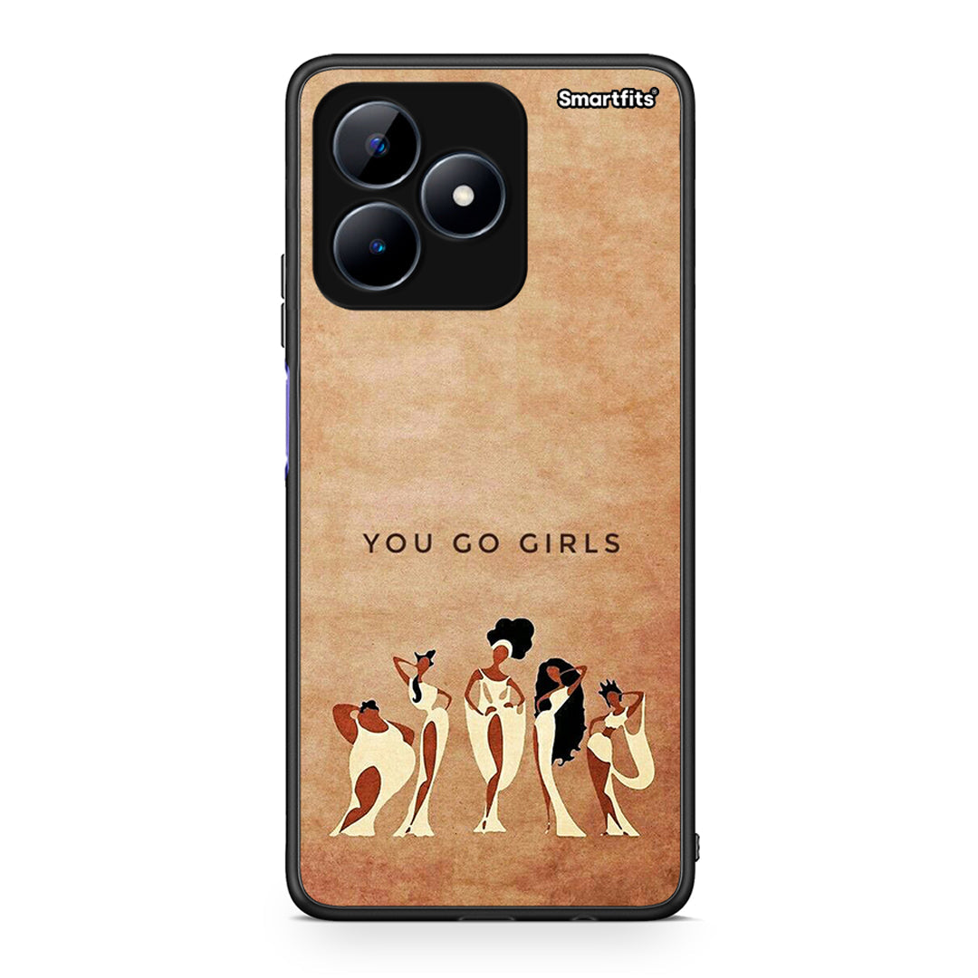 Realme C51 You Go Girl θήκη από τη Smartfits με σχέδιο στο πίσω μέρος και μαύρο περίβλημα | Smartphone case with colorful back and black bezels by Smartfits