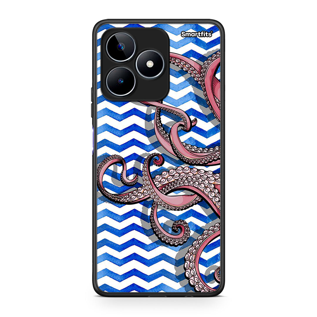 Realme C53 Chevron Devilfish θήκη από τη Smartfits με σχέδιο στο πίσω μέρος και μαύρο περίβλημα | Smartphone case with colorful back and black bezels by Smartfits