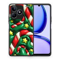 Thumbnail for Θήκη Realme C53 Christmas Bubbles από τη Smartfits με σχέδιο στο πίσω μέρος και μαύρο περίβλημα | Realme C53 Christmas Bubbles case with colorful back and black bezels