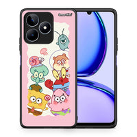 Thumbnail for Θήκη Realme C53 Cute Companion από τη Smartfits με σχέδιο στο πίσω μέρος και μαύρο περίβλημα | Realme C53 Cute Companion case with colorful back and black bezels