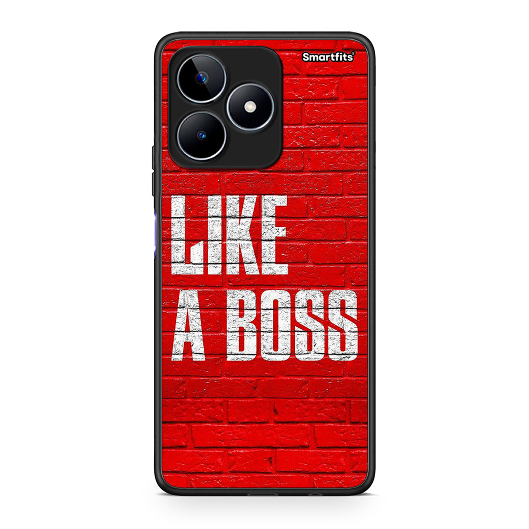 Realme C53 Like A Boss θήκη από τη Smartfits με σχέδιο στο πίσω μέρος και μαύρο περίβλημα | Smartphone case with colorful back and black bezels by Smartfits