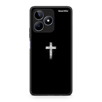 Thumbnail for Realme C53 White Cross θήκη από τη Smartfits με σχέδιο στο πίσω μέρος και μαύρο περίβλημα | Smartphone case with colorful back and black bezels by Smartfits