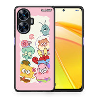 Thumbnail for Θήκη Realme C55 Dual Cute Companion από τη Smartfits με σχέδιο στο πίσω μέρος και μαύρο περίβλημα | Realme C55 Dual Cute Companion Case with Colorful Back and Black Bezels