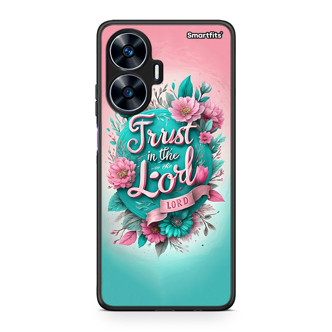 Θήκη Realme C55 Dual Lord Trust από τη Smartfits με σχέδιο στο πίσω μέρος και μαύρο περίβλημα | Realme C55 Dual Lord Trust Case with Colorful Back and Black Bezels