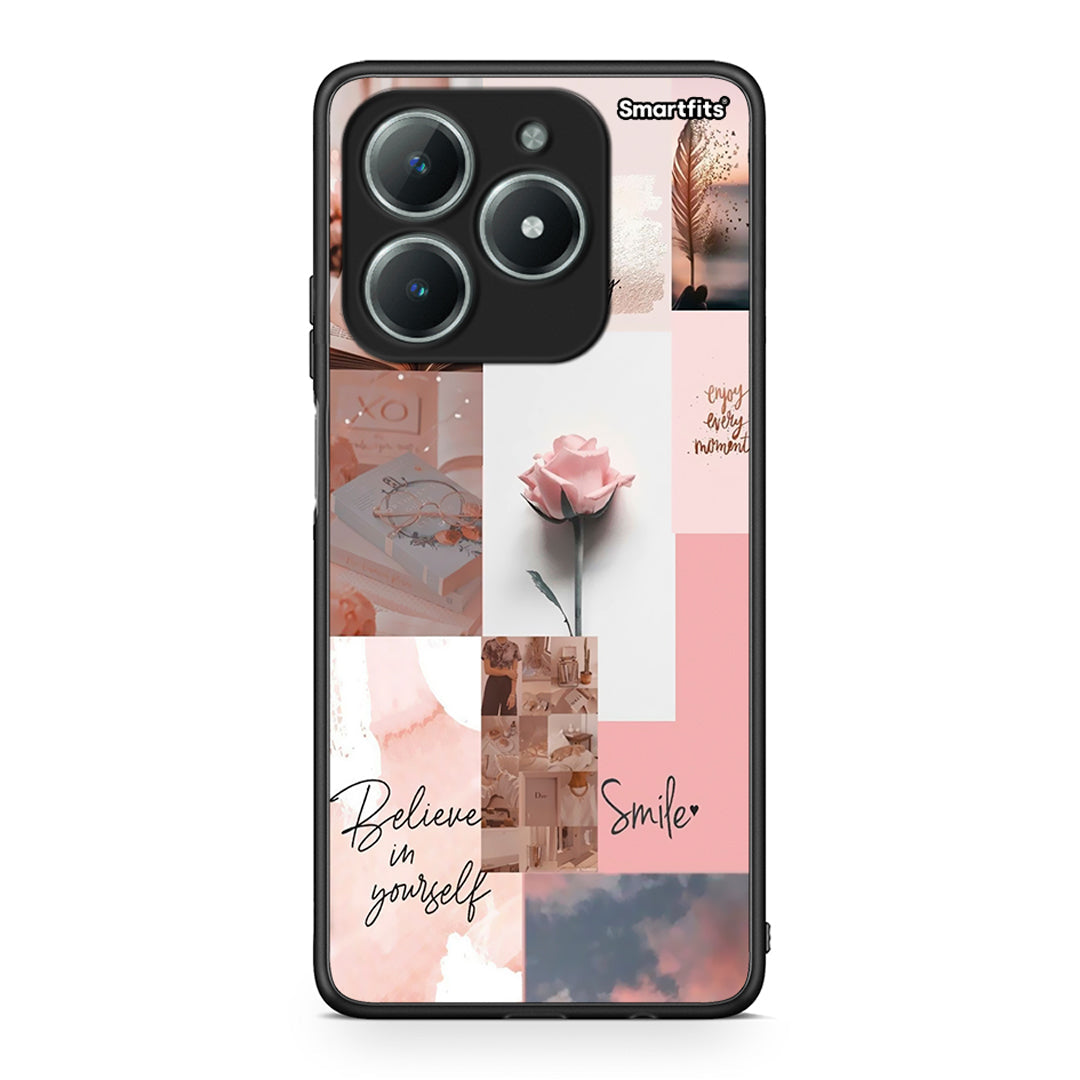 Realme C61 Aesthetic Collage θήκη από τη Smartfits με σχέδιο στο πίσω μέρος και μαύρο περίβλημα | Smartphone case with colorful back and black bezels by Smartfits