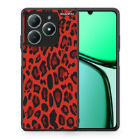 Thumbnail for Θήκη Realme C61 Red Leopard Animal από τη Smartfits με σχέδιο στο πίσω μέρος και μαύρο περίβλημα | Realme C61 Red Leopard Animal case with colorful back and black bezels