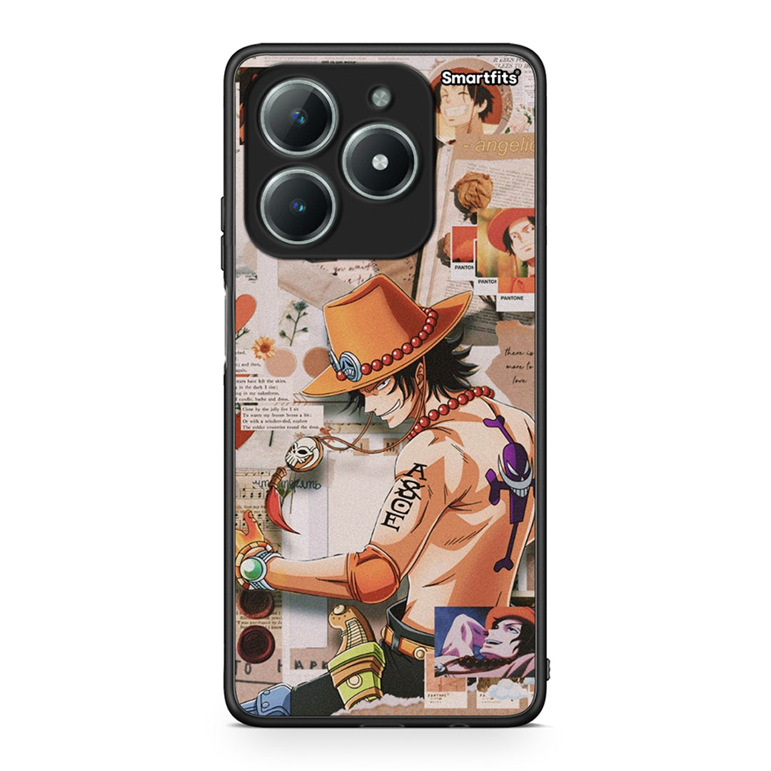 Realme C61 Anime Collage θήκη από τη Smartfits με σχέδιο στο πίσω μέρος και μαύρο περίβλημα | Smartphone case with colorful back and black bezels by Smartfits