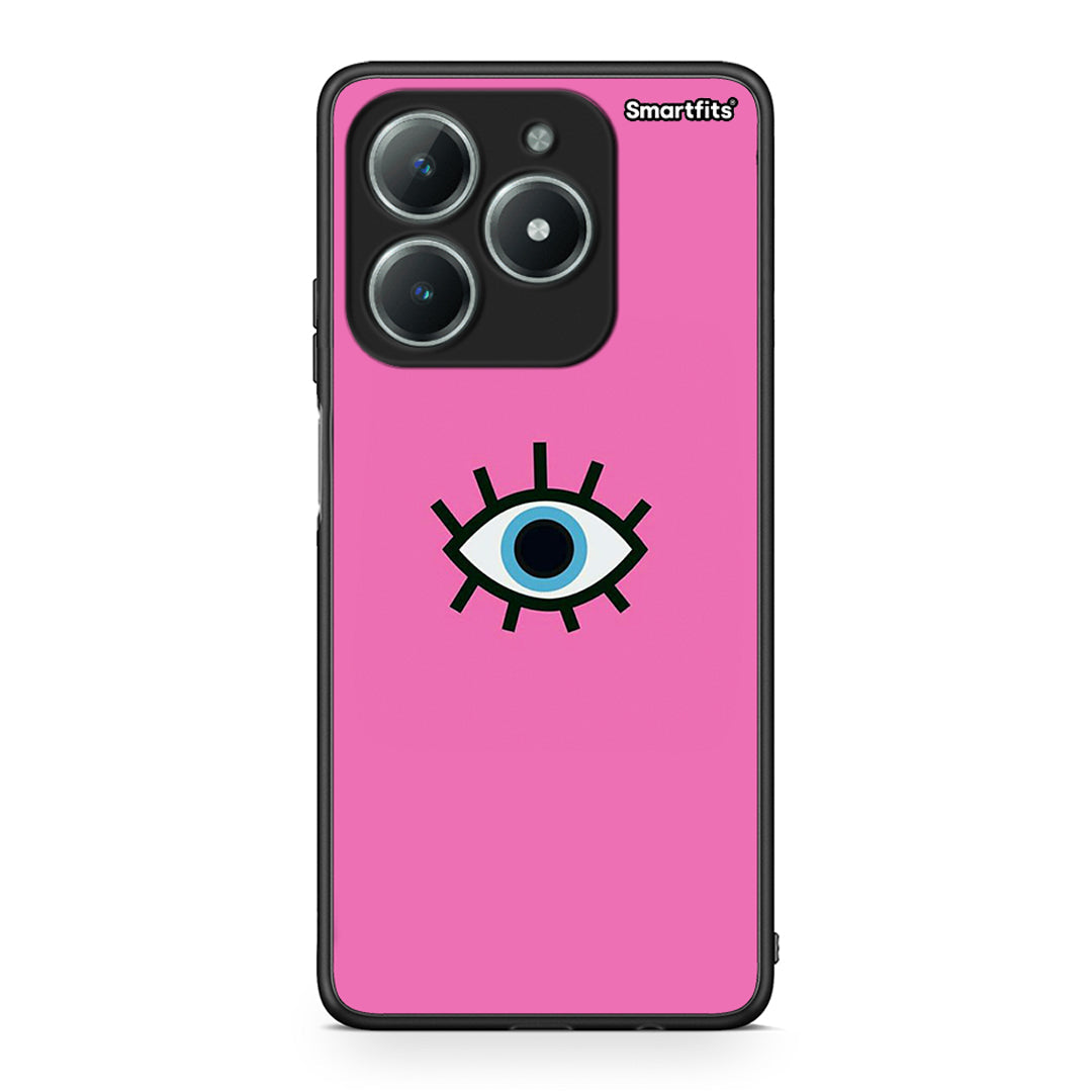 Realme C61 Blue Eye Pink θήκη από τη Smartfits με σχέδιο στο πίσω μέρος και μαύρο περίβλημα | Smartphone case with colorful back and black bezels by Smartfits