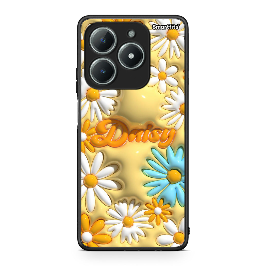 Realme C61 Bubble Daisies θήκη από τη Smartfits με σχέδιο στο πίσω μέρος και μαύρο περίβλημα | Smartphone case with colorful back and black bezels by Smartfits