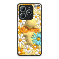 Thumbnail for Realme C63 4G Bubble Daisies θήκη από τη Smartfits με σχέδιο στο πίσω μέρος και μαύρο περίβλημα | Smartphone case with colorful back and black bezels by Smartfits