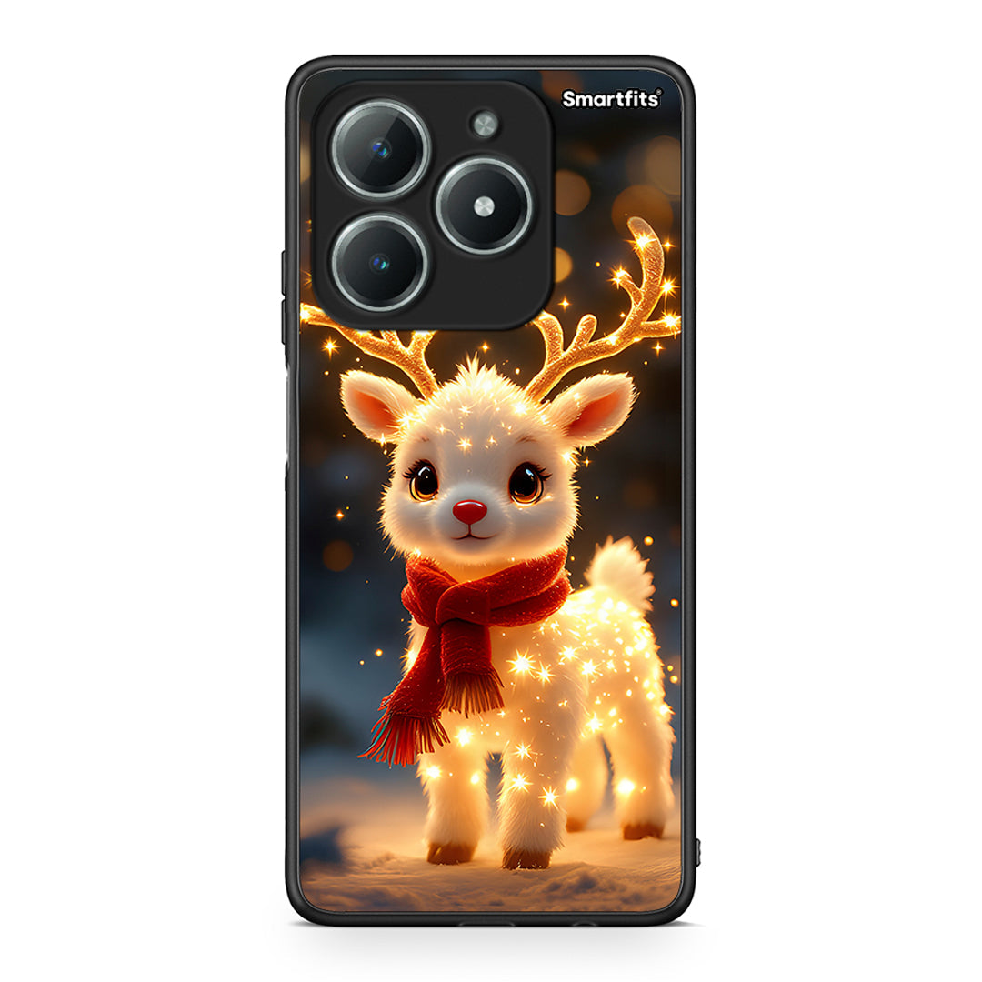 Realme C61 Christmas Cutie θήκη από τη Smartfits με σχέδιο στο πίσω μέρος και μαύρο περίβλημα | Smartphone case with colorful back and black bezels by Smartfits