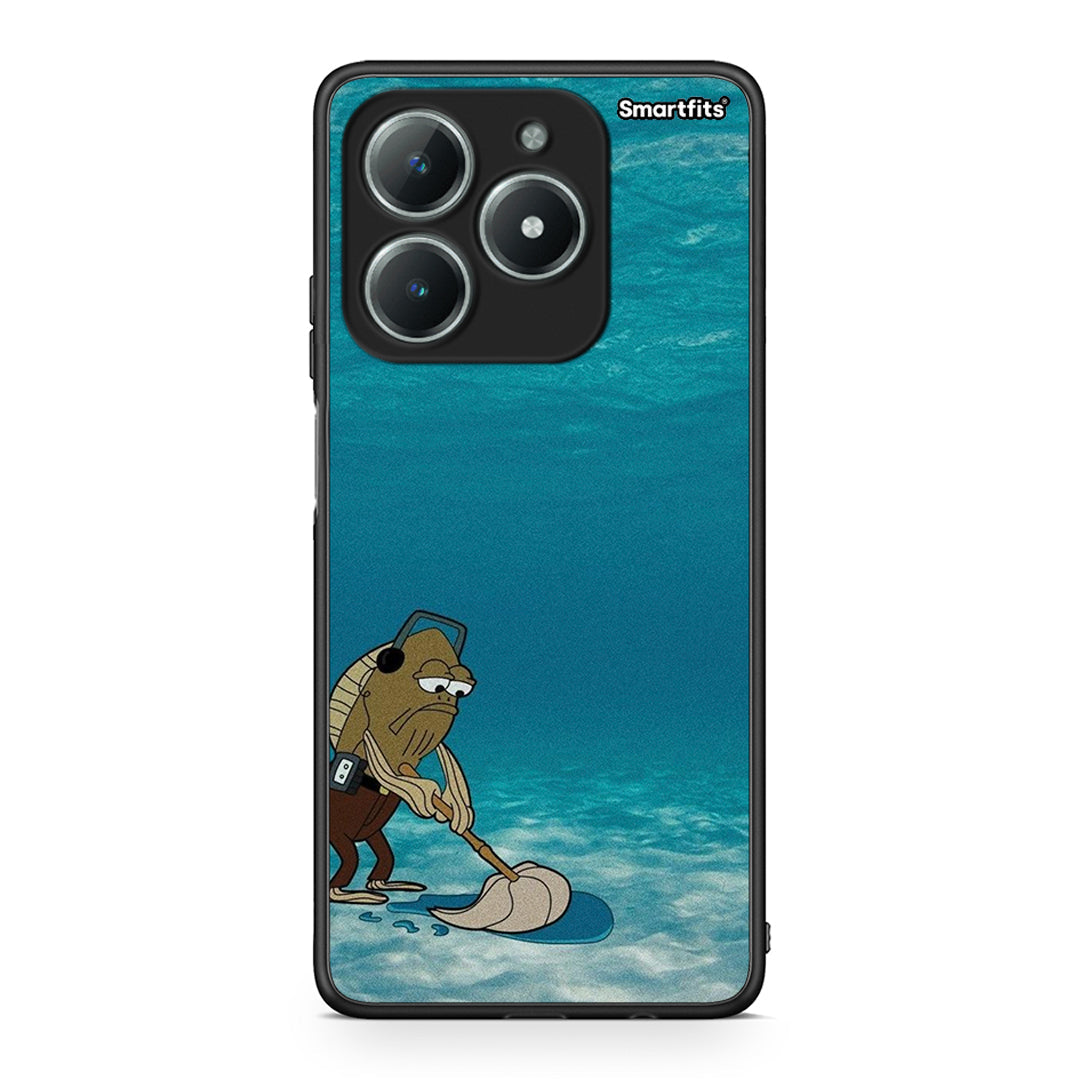 Realme C61 Clean The Ocean Θήκη από τη Smartfits με σχέδιο στο πίσω μέρος και μαύρο περίβλημα | Smartphone case with colorful back and black bezels by Smartfits