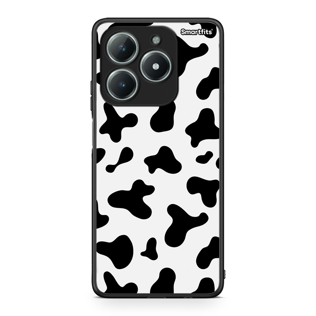 Realme C61 Cow Print θήκη από τη Smartfits με σχέδιο στο πίσω μέρος και μαύρο περίβλημα | Smartphone case with colorful back and black bezels by Smartfits