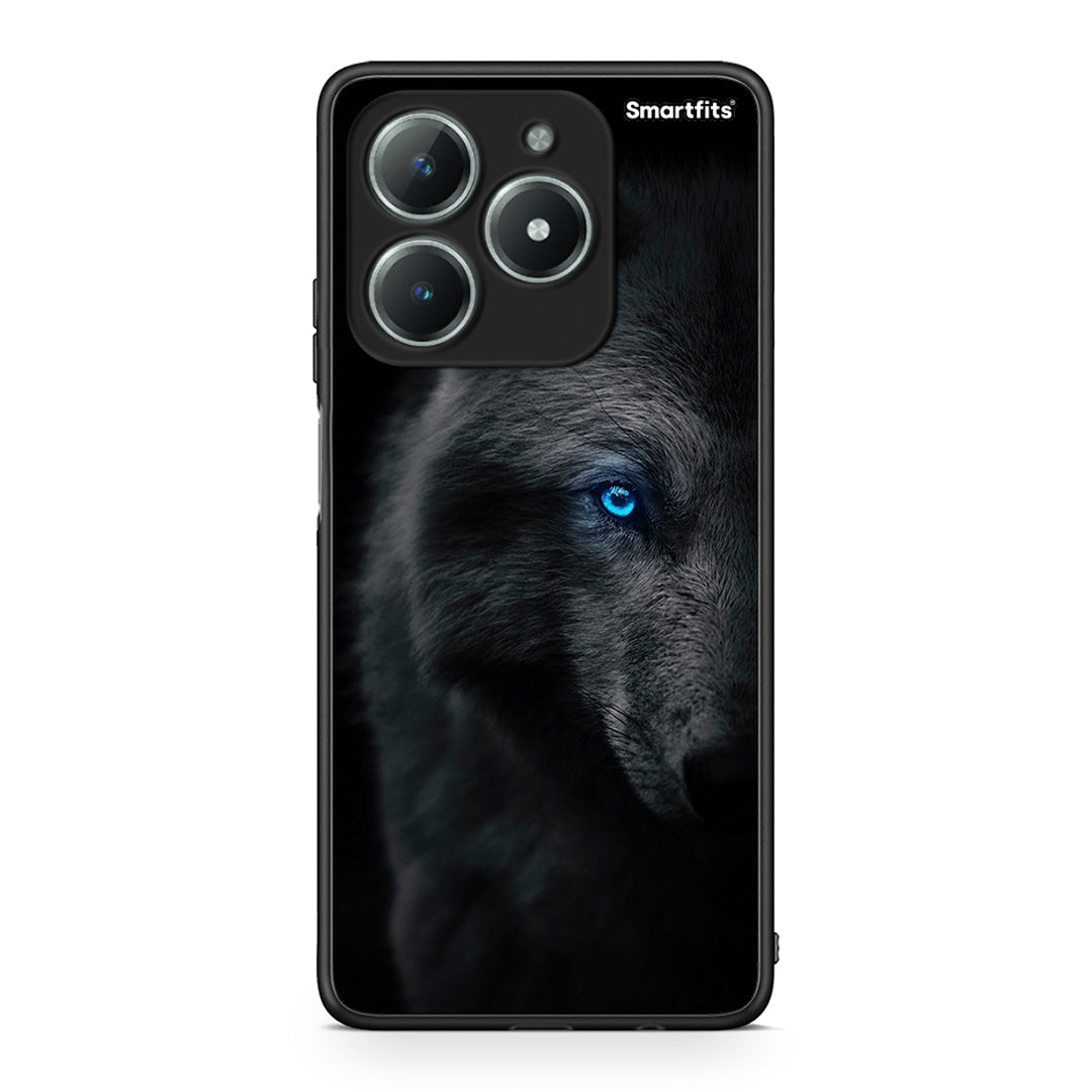 Realme C63 4G Dark Wolf θήκη από τη Smartfits με σχέδιο στο πίσω μέρος και μαύρο περίβλημα | Smartphone case with colorful back and black bezels by Smartfits