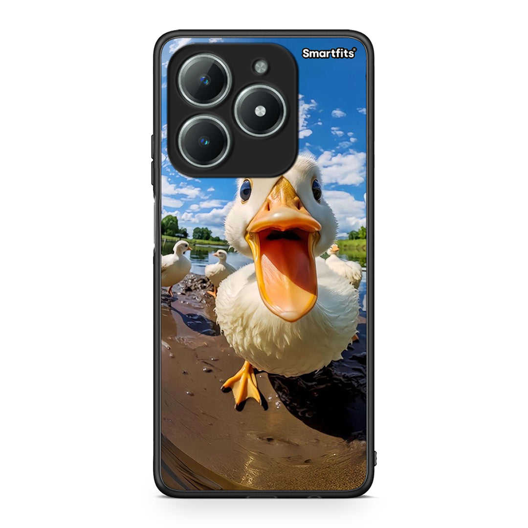 Realme C61 Duck Face θήκη από τη Smartfits με σχέδιο στο πίσω μέρος και μαύρο περίβλημα | Smartphone case with colorful back and black bezels by Smartfits