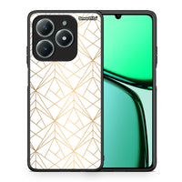 Thumbnail for Θήκη Realme C63 4G Luxury White Geometric από τη Smartfits με σχέδιο στο πίσω μέρος και μαύρο περίβλημα | Realme C63 4G Luxury White Geometric case with colorful back and black bezels