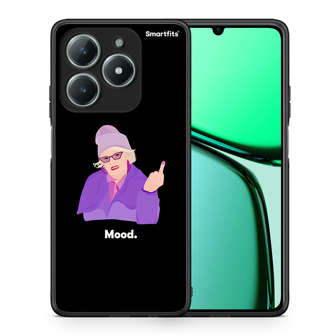 Θήκη Realme C63 4G Grandma Mood Black από τη Smartfits με σχέδιο στο πίσω μέρος και μαύρο περίβλημα | Realme C63 4G Grandma Mood Black case with colorful back and black bezels