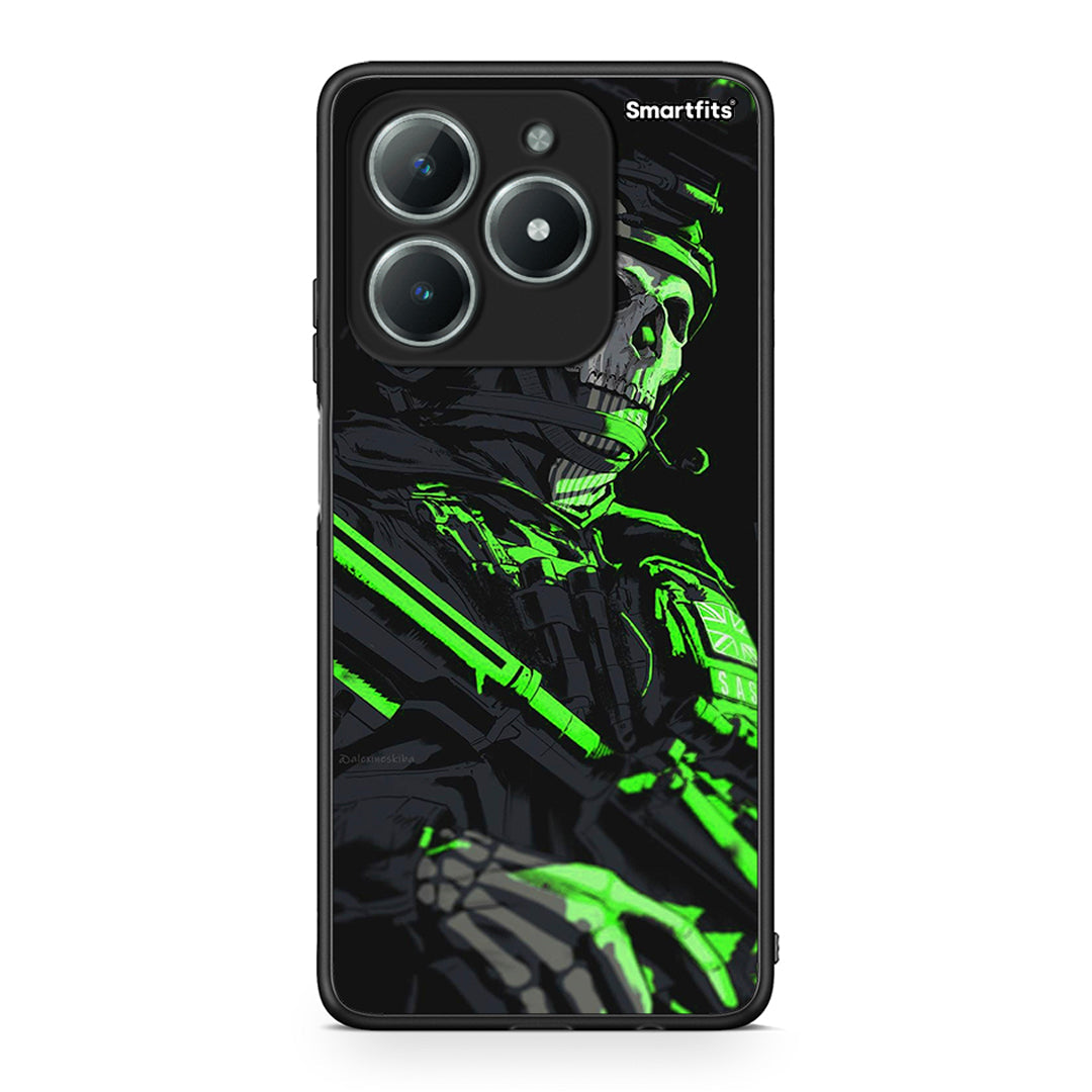 Realme C61 Green Soldier Θήκη Αγίου Βαλεντίνου από τη Smartfits με σχέδιο στο πίσω μέρος και μαύρο περίβλημα | Smartphone case with colorful back and black bezels by Smartfits