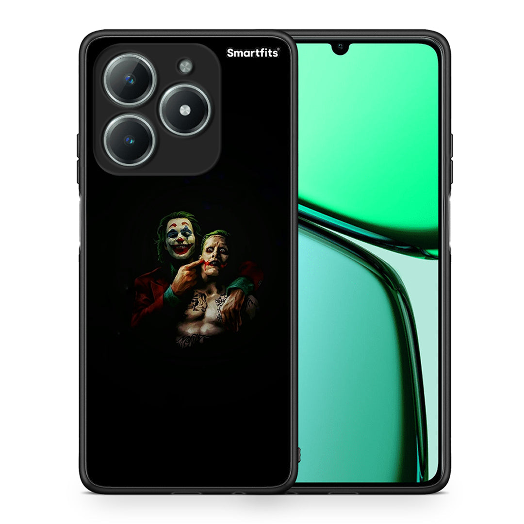 Θήκη Realme C61 Clown Hero από τη Smartfits με σχέδιο στο πίσω μέρος και μαύρο περίβλημα | Realme C61 Clown Hero case with colorful back and black bezels