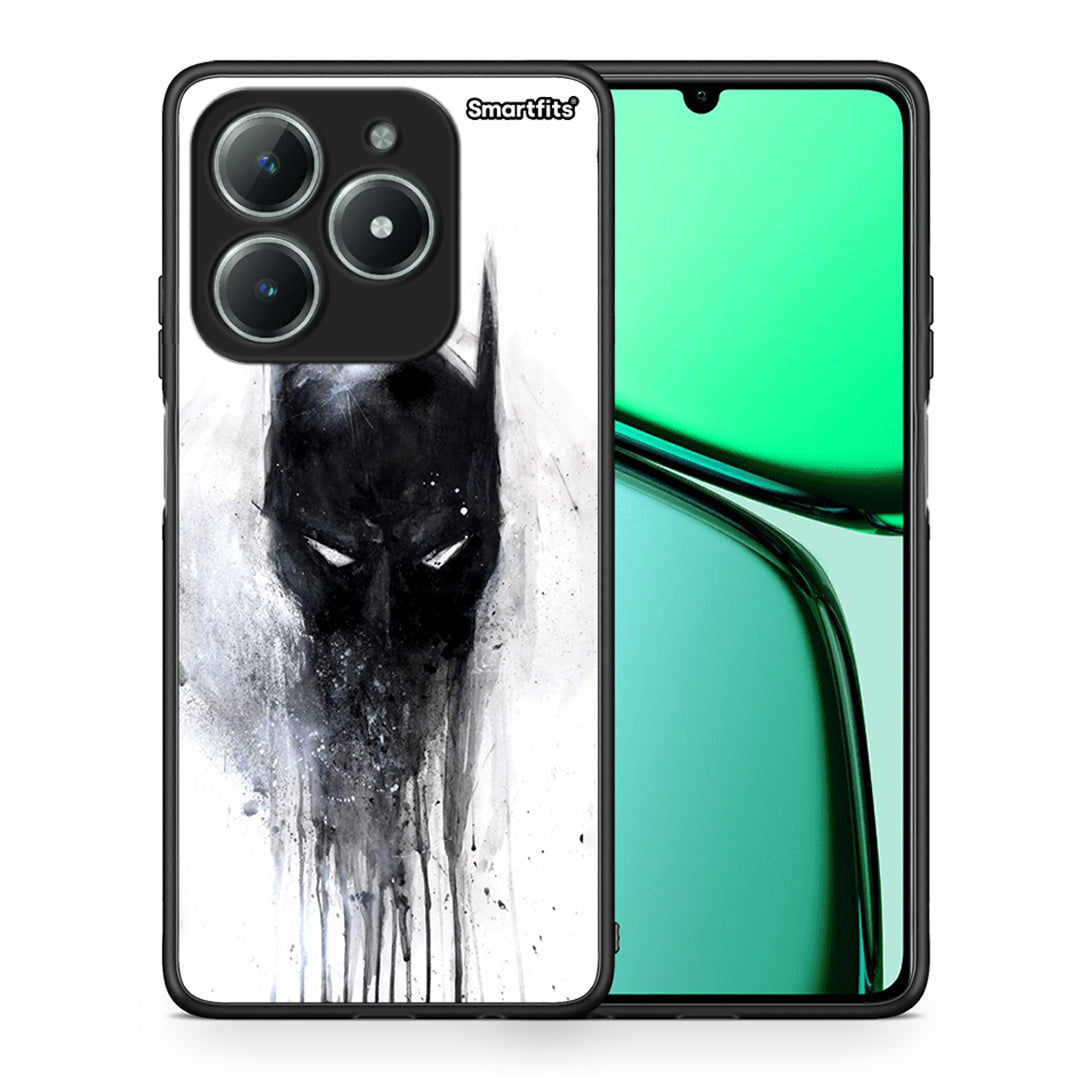 Θήκη Realme C63 4G Paint Bat Hero από τη Smartfits με σχέδιο στο πίσω μέρος και μαύρο περίβλημα | Realme C63 4G Paint Bat Hero case with colorful back and black bezels