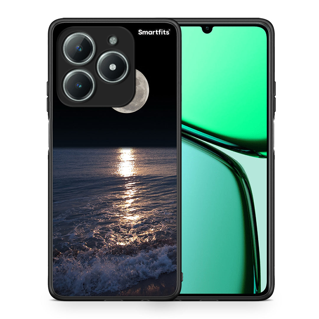 Θήκη Realme C61 Moon Landscape από τη Smartfits με σχέδιο στο πίσω μέρος και μαύρο περίβλημα | Realme C61 Moon Landscape case with colorful back and black bezels