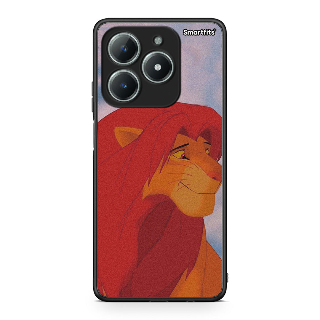 Realme C61 Lion Love 1 Θήκη Αγίου Βαλεντίνου από τη Smartfits με σχέδιο στο πίσω μέρος και μαύρο περίβλημα | Smartphone case with colorful back and black bezels by Smartfits