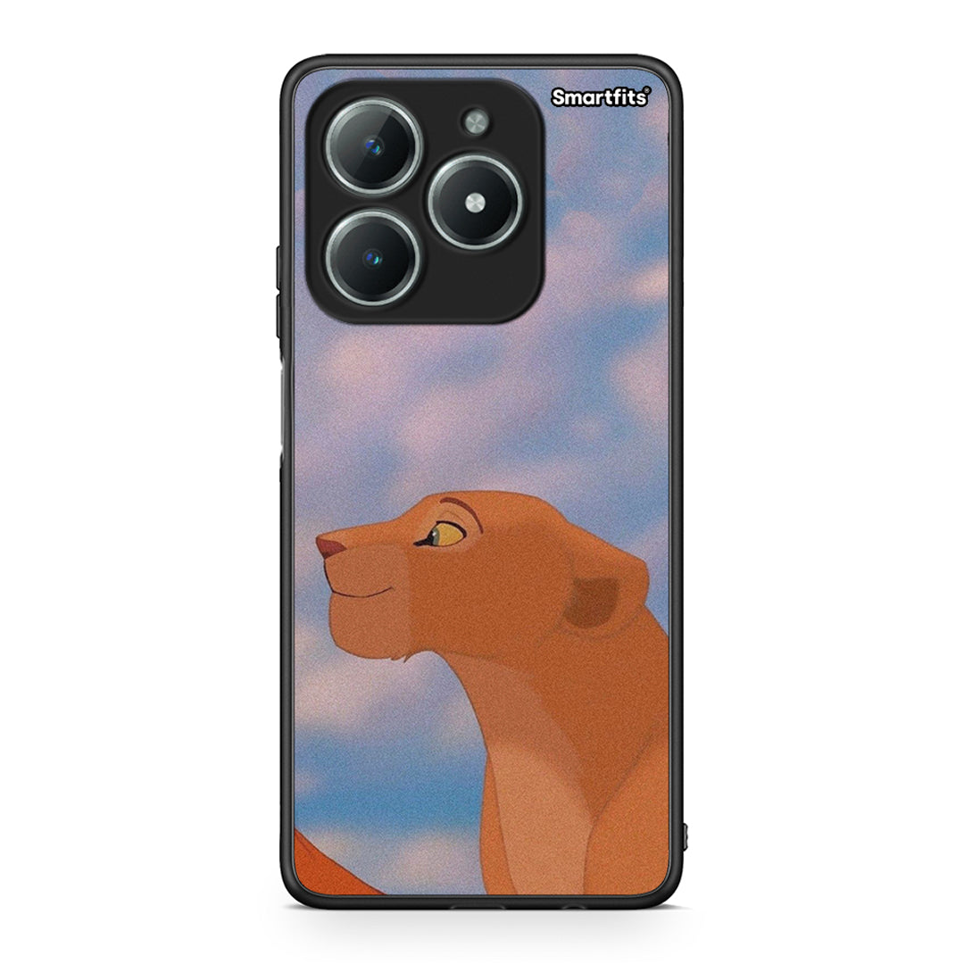 Realme C61 Lion Love 2 Θήκη Αγίου Βαλεντίνου από τη Smartfits με σχέδιο στο πίσω μέρος και μαύρο περίβλημα | Smartphone case with colorful back and black bezels by Smartfits