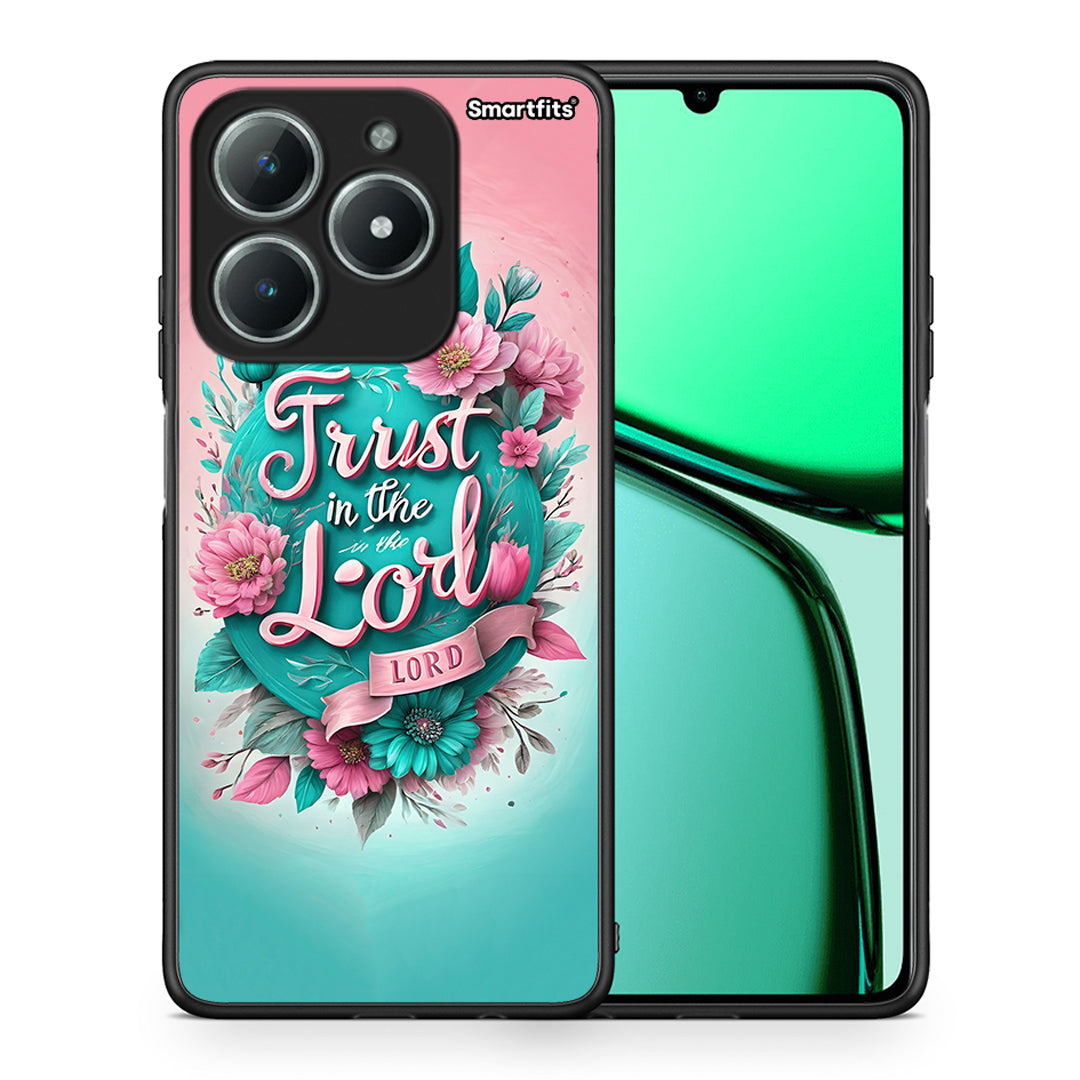 Θήκη Realme C61 Lord Trust από τη Smartfits με σχέδιο στο πίσω μέρος και μαύρο περίβλημα | Realme C61 Lord Trust case with colorful back and black bezels