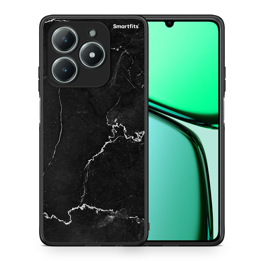 Θήκη Realme C61 Marble Black από τη Smartfits με σχέδιο στο πίσω μέρος και μαύρο περίβλημα | Realme C61 Marble Black case with colorful back and black bezels