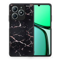 Thumbnail for Θήκη Realme C61 Black Rosegold Marble από τη Smartfits με σχέδιο στο πίσω μέρος και μαύρο περίβλημα | Realme C61 Black Rosegold Marble case with colorful back and black bezels