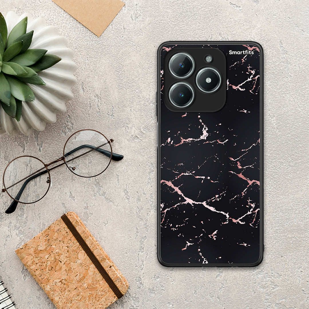 Marble Black Rosegold - Realme C61 θήκη