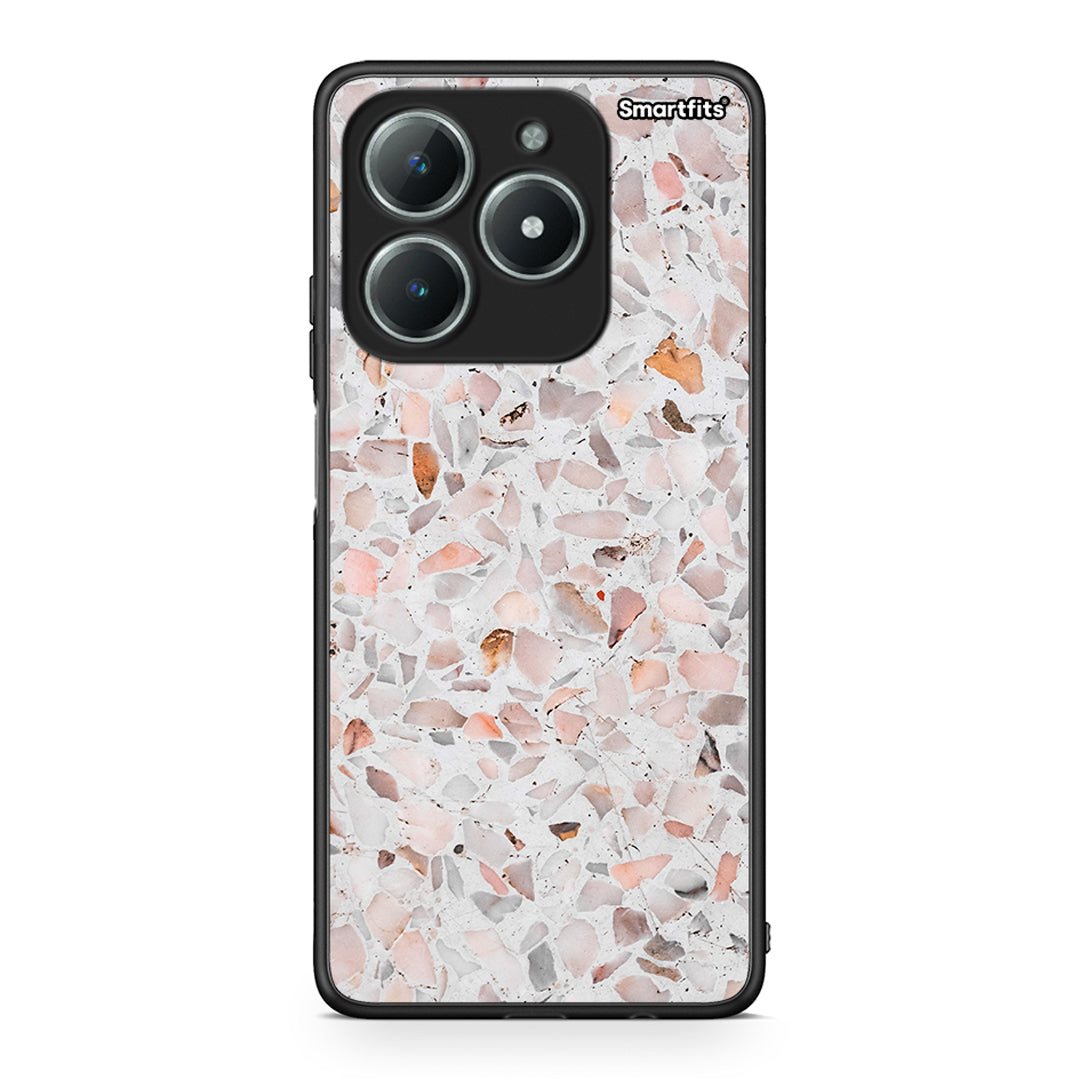 Realme C63 4G Marble Terrazzo θήκη από τη Smartfits με σχέδιο στο πίσω μέρος και μαύρο περίβλημα | Smartphone case with colorful back and black bezels by Smartfits