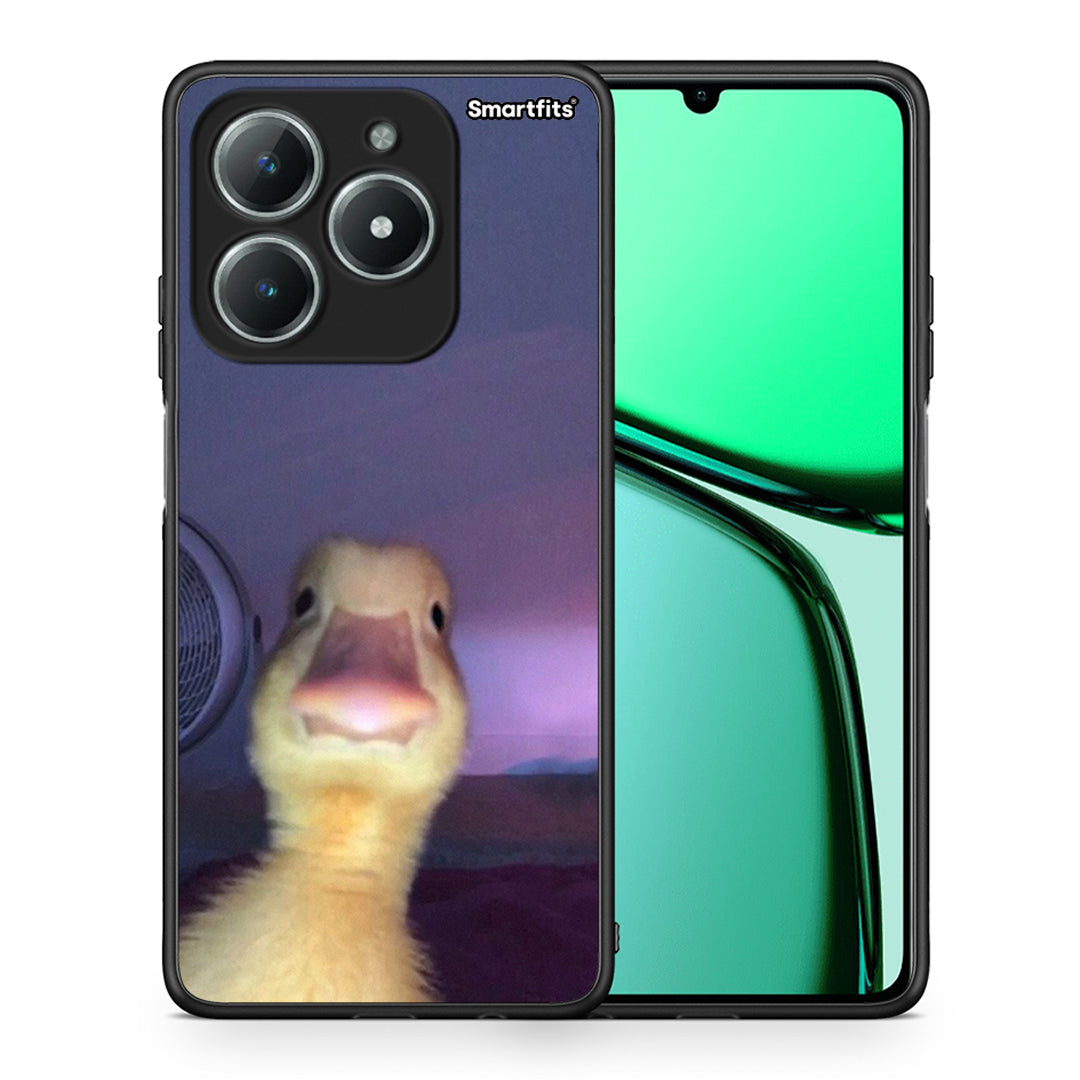 Θήκη Realme C61 Meme Duck από τη Smartfits με σχέδιο στο πίσω μέρος και μαύρο περίβλημα | Realme C61 Meme Duck case with colorful back and black bezels