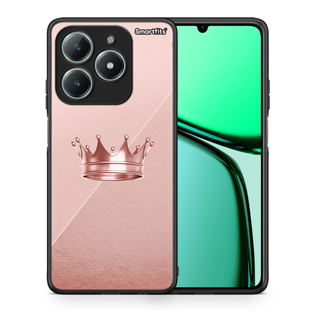 Θήκη Realme C61 Crown Minimal από τη Smartfits με σχέδιο στο πίσω μέρος και μαύρο περίβλημα | Realme C61 Crown Minimal case with colorful back and black bezels