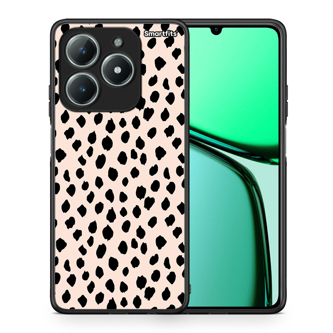 Θήκη Realme C61 New Polka Dots από τη Smartfits με σχέδιο στο πίσω μέρος και μαύρο περίβλημα | Realme C61 New Polka Dots case with colorful back and black bezels