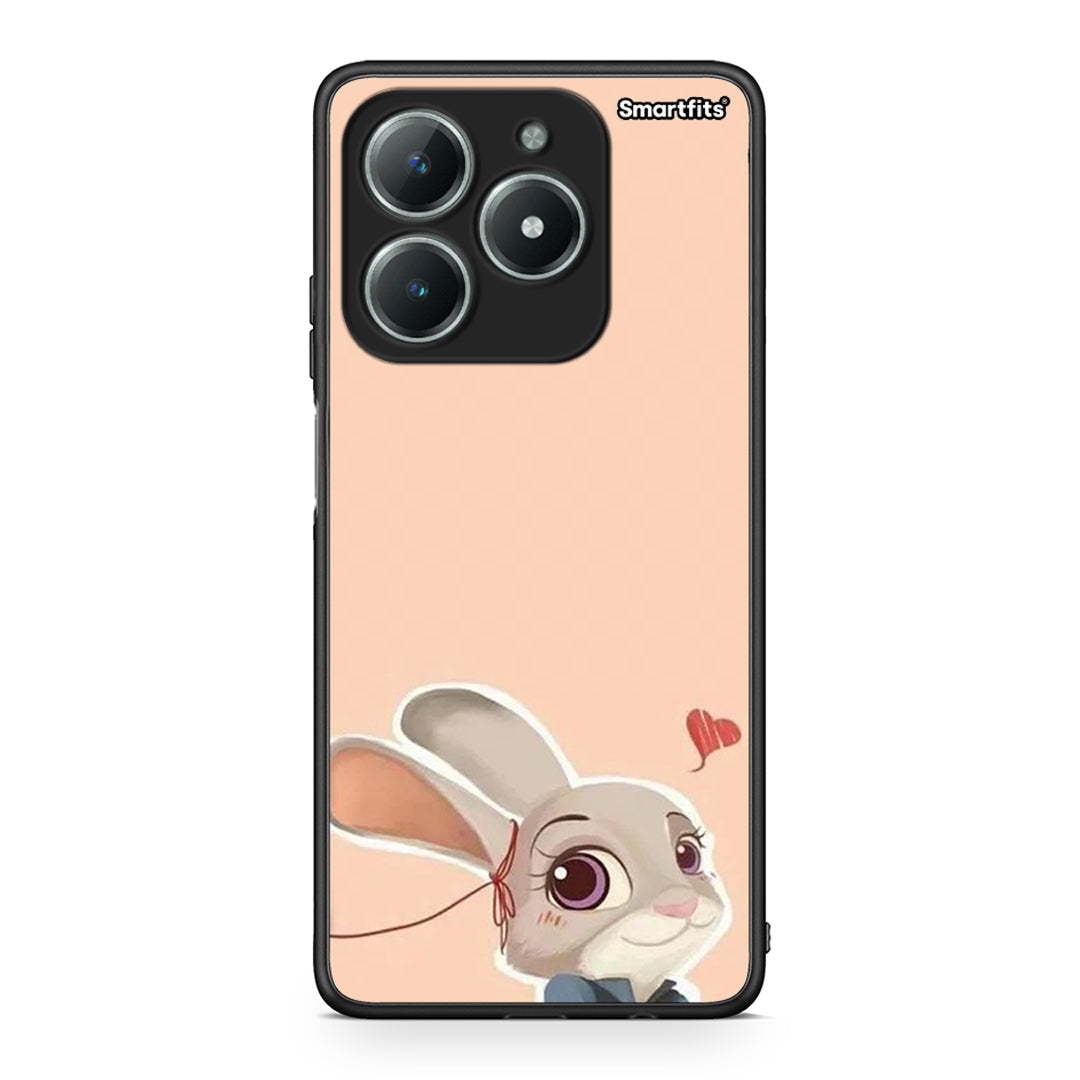 Realme C63 4G Nick Wilde And Judy Hopps Love 2 θήκη από τη Smartfits με σχέδιο στο πίσω μέρος και μαύρο περίβλημα | Smartphone case with colorful back and black bezels by Smartfits