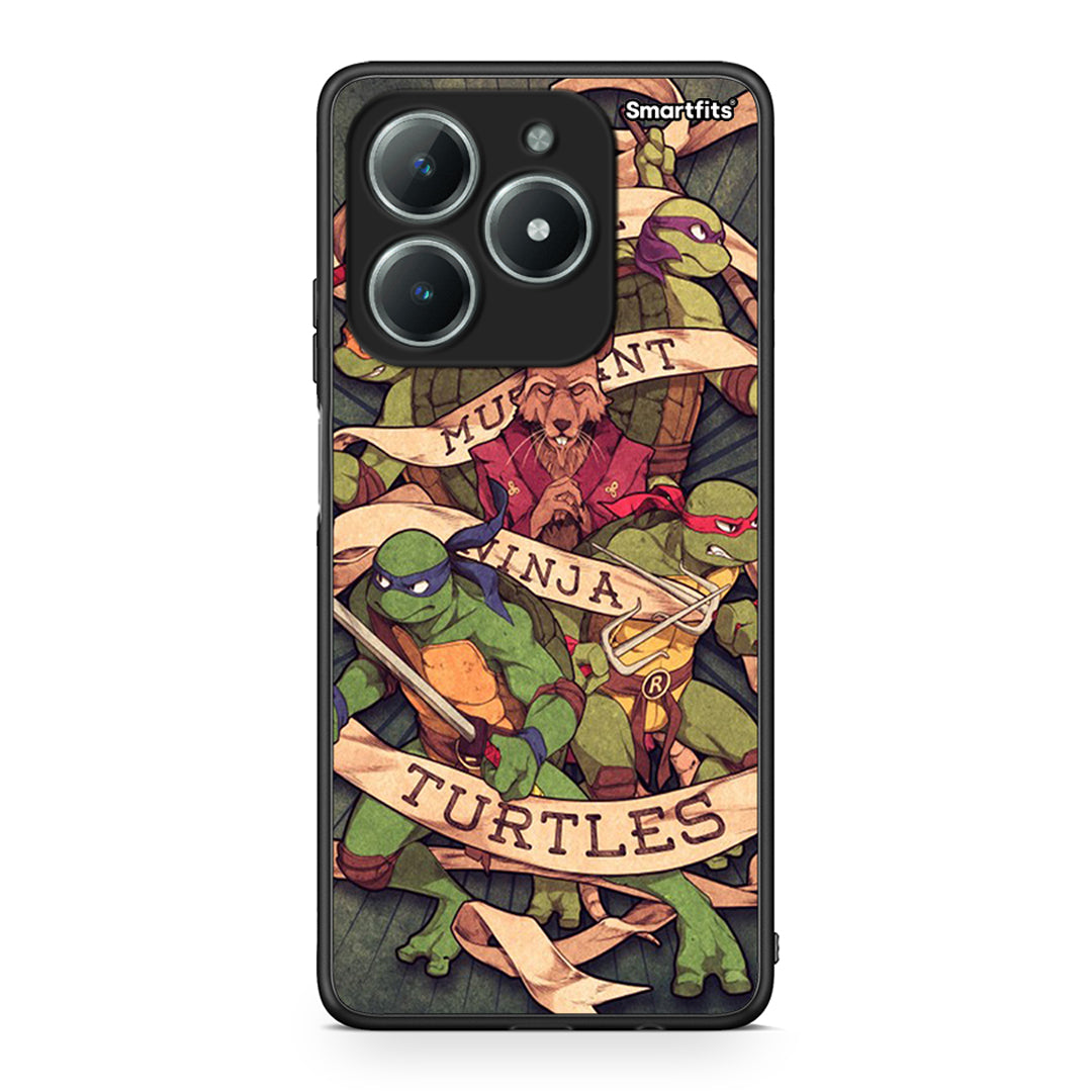 Realme C61 Ninja Turtles θήκη από τη Smartfits με σχέδιο στο πίσω μέρος και μαύρο περίβλημα | Smartphone case with colorful back and black bezels by Smartfits