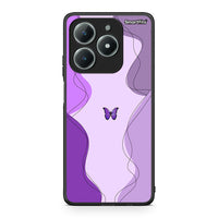 Thumbnail for Realme C61 Purple Mariposa Θήκη Αγίου Βαλεντίνου από τη Smartfits με σχέδιο στο πίσω μέρος και μαύρο περίβλημα | Smartphone case with colorful back and black bezels by Smartfits