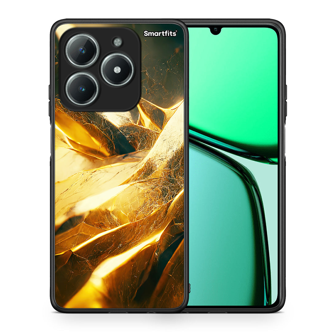 Θήκη Realme C63 4G Real Gold από τη Smartfits με σχέδιο στο πίσω μέρος και μαύρο περίβλημα | Realme C63 4G Real Gold case with colorful back and black bezels