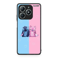 Thumbnail for Realme C63 4G Stitch And Angel θήκη από τη Smartfits με σχέδιο στο πίσω μέρος και μαύρο περίβλημα | Smartphone case with colorful back and black bezels by Smartfits