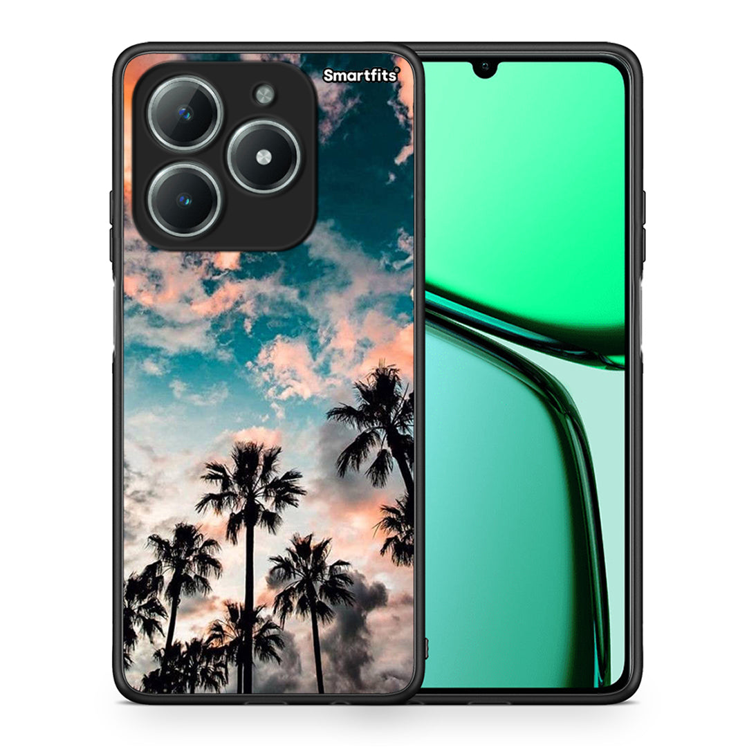 Θήκη Realme C63 4G Sky Summer από τη Smartfits με σχέδιο στο πίσω μέρος και μαύρο περίβλημα | Realme C63 4G Sky Summer case with colorful back and black bezels