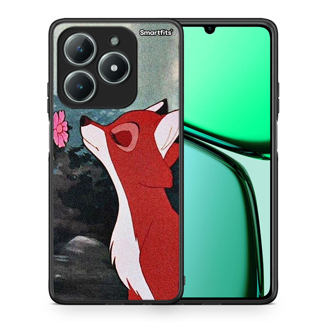 Θήκη Realme C63 4G Tod And Vixey Love 2 από τη Smartfits με σχέδιο στο πίσω μέρος και μαύρο περίβλημα | Realme C63 4G Tod And Vixey Love 2 case with colorful back and black bezels