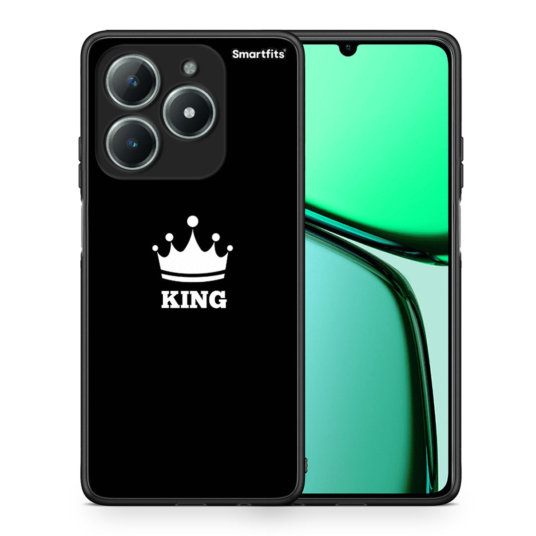 Θήκη Realme C61 King Valentine από τη Smartfits με σχέδιο στο πίσω μέρος και μαύρο περίβλημα | Realme C61 King Valentine case with colorful back and black bezels