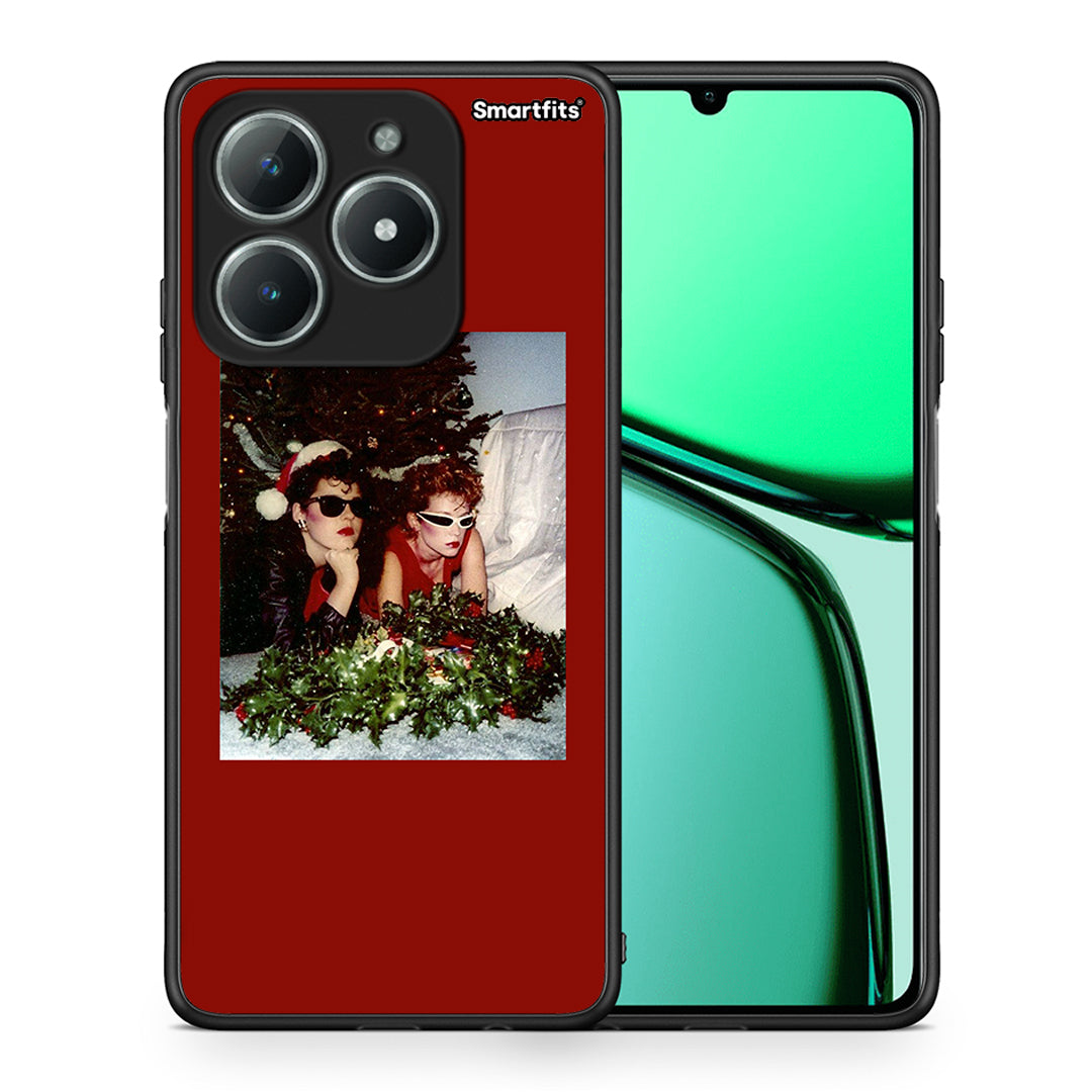 Θήκη Realme C63 4G Waiting For Xmas από τη Smartfits με σχέδιο στο πίσω μέρος και μαύρο περίβλημα | Realme C63 4G Waiting For Xmas case with colorful back and black bezels